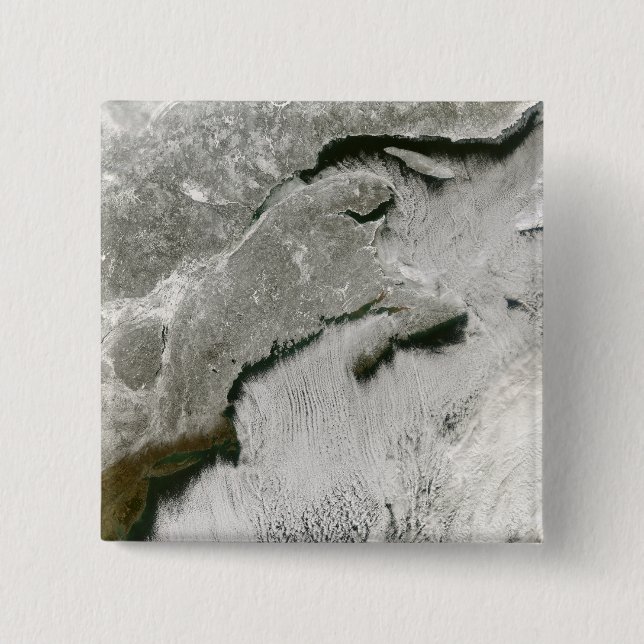 Badge Carré 5 Cm Voies de neige et de nuages (Devant)