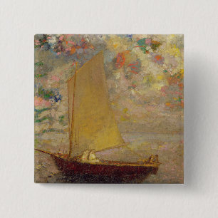 Badge Carré 5 Cm Voilier