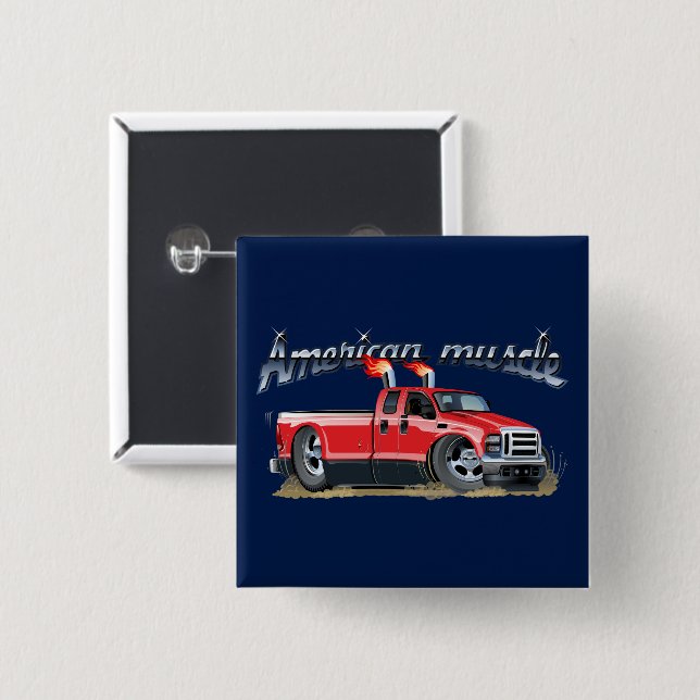 Badge Carré 5 Cm Voiture de dessin (Devant & derrière)