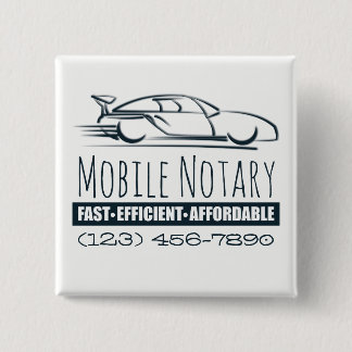 Badge Carré 5 Cm Voiture rapide publique Notaire Mobile avec numéro