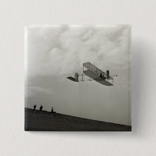Badge Carré 5 Cm Vol à voile Aviation Test de vol Frères Wright