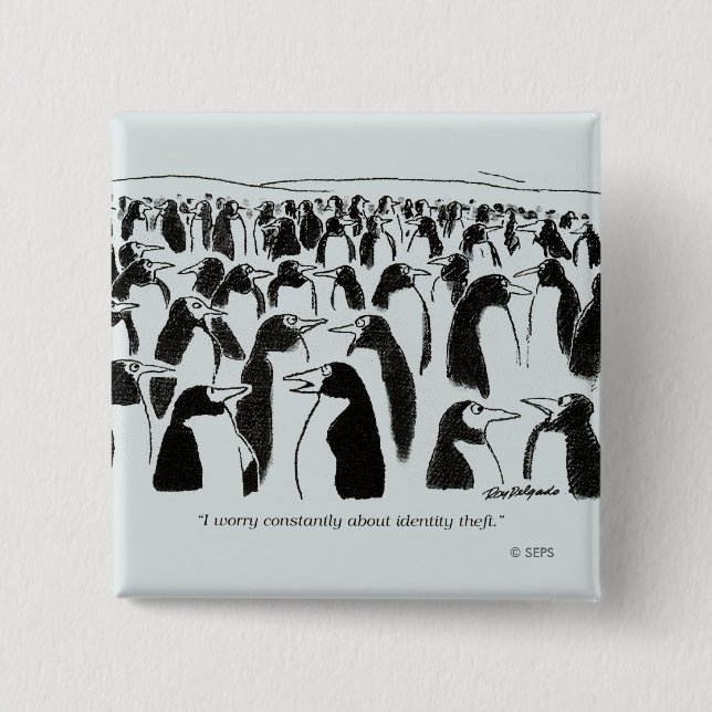 Badge Carré 5 Cm Vol d'identité (Devant)