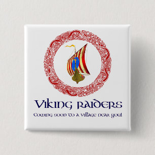 Badge Carré 5 Cm Voleurs de Viking