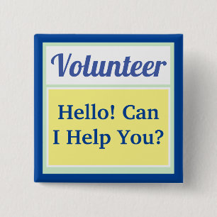 Badge Carré 5 Cm Volunteer Ask