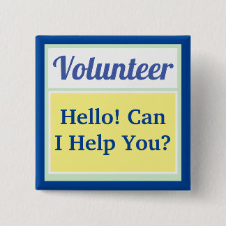 Badge Carré 5 Cm Volunteer Ask