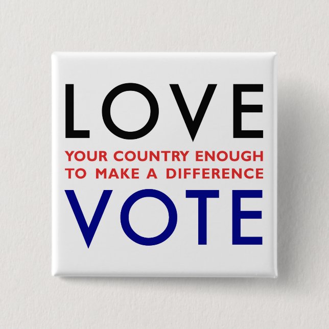 Badge Carré 5 Cm Vote ! (Devant)