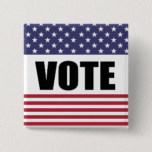 BADGE CARRÉ 5 CM VOTE