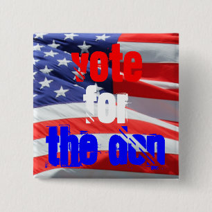 Badge Carré 5 Cm Vote for The Don, Presidential Elections