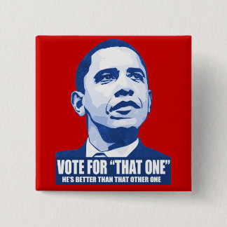 Badge Carré 5 Cm Vote pour ce un bouton