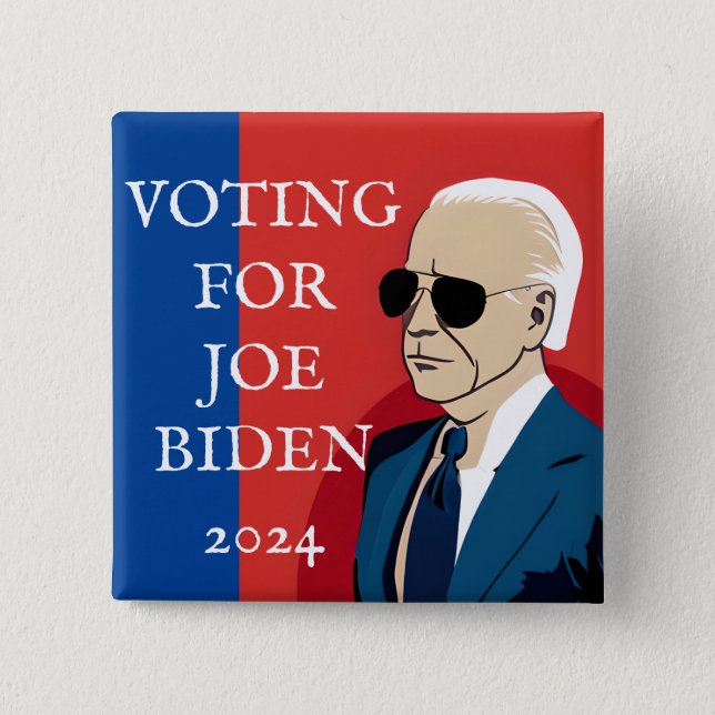 Badge Carré 5 Cm Vote pour Joe Biden | Élection présidentielle de 2 (Devant)