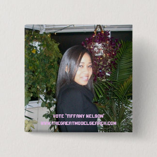 BADGE CARRÉ 5 CM VOTE 'TIFFANY NELSON "