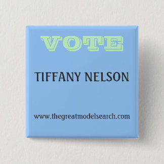 BADGE CARRÉ 5 CM VOTE TIFFANY NELSON