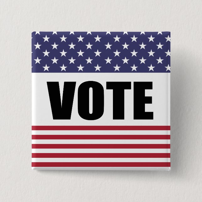 BADGE CARRÉ 5 CM VOTER (Devant)