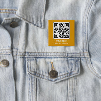 Badge Carré 5 Cm Votre code QR d'entreprise