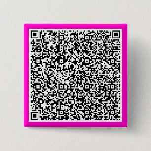 Badge Carré 5 Cm Votre code QR Scan Info Bouton personnalisé Cadeau