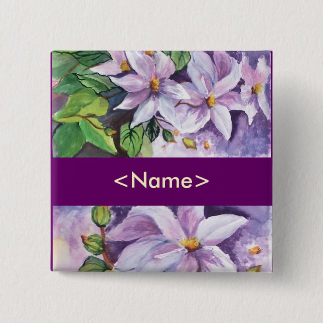 Badge Carré 5 Cm Votre goupille nommée (Devant)