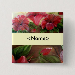 Badge Carré 5 Cm Votre goupille nommée