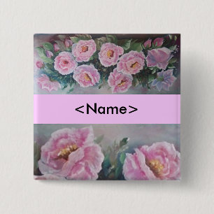 Badge Carré 5 Cm Votre goupille nommée