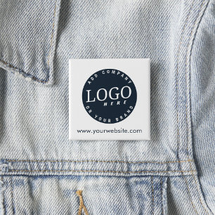 Badge Carré 5 Cm Votre logo d'entreprise et votre site Web Promotio