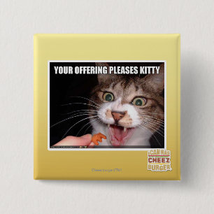 Badge Carré 5 Cm Votre offre satisfait Kitty