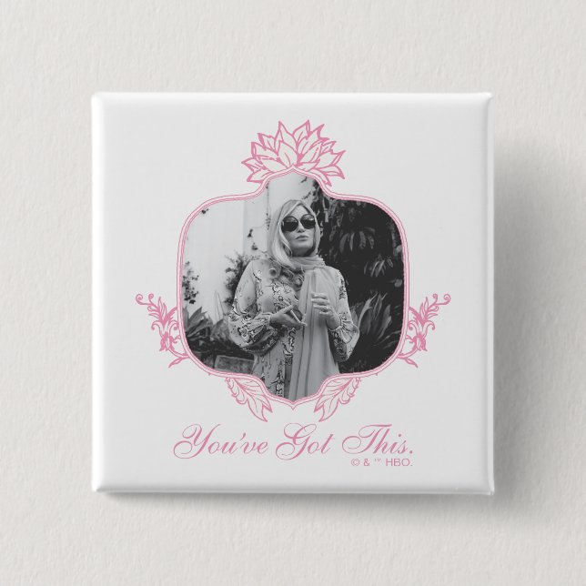 Badge Carré 5 Cm Vous avez ceci - Le Lotus Blanc (Devant)