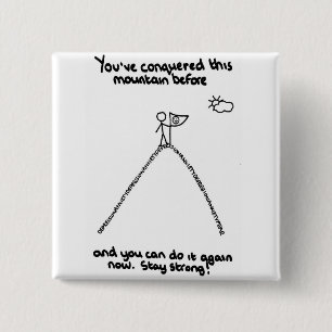 Badge Carré 5 Cm Vous avez conquis cette montagne avant insigne