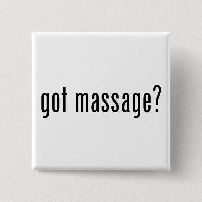 Badge Carré 5 Cm Vous avez reçu un massage ? (Devant)