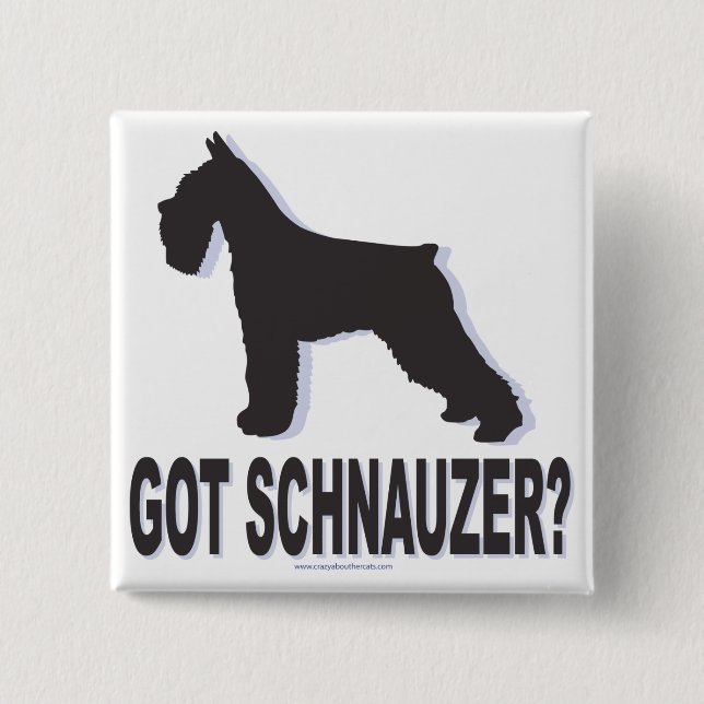 Badge Carré 5 Cm Vous avez Schnauzer ? (Devant)