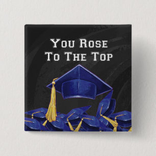 Badge Carré 5 Cm Vous êtes Rose au sommet