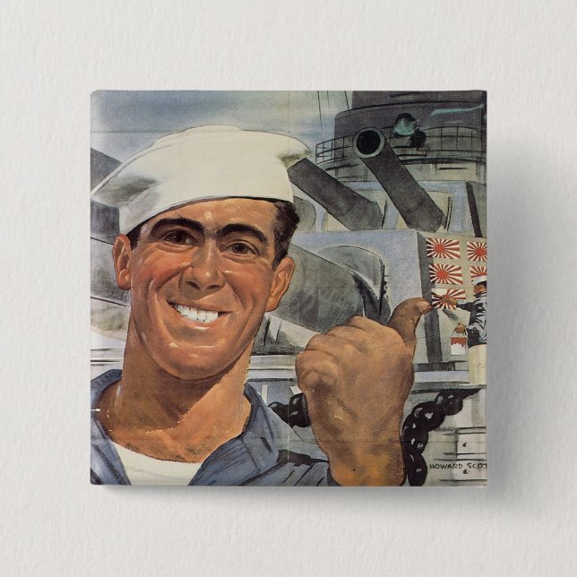 Badge Carré 5 Cm Vous n'auriez pas pu le faire sans vous (Devant)