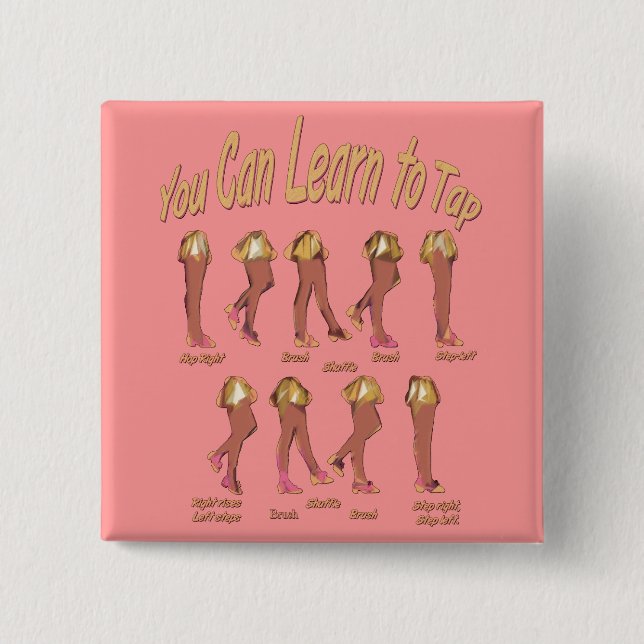 Badge Carré 5 Cm Vous pouvez apprendre à taper (Devant)