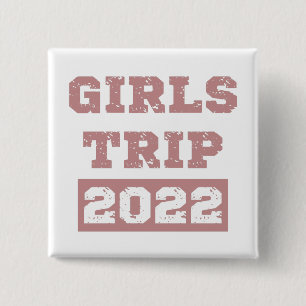 Badge Carré 5 Cm Voyage d'amies 2022 Week-end de filles Vacances