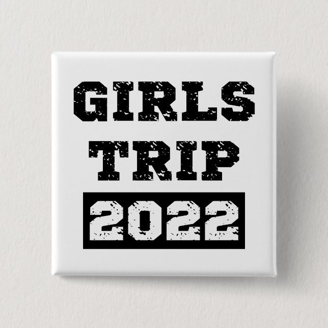 Badge Carré 5 Cm Voyage de filles 2022 Week-end de filles Vacances (Devant)
