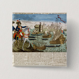 Badge Carré 5 Cm Voyages et exploits du Général Bonaparte 1798