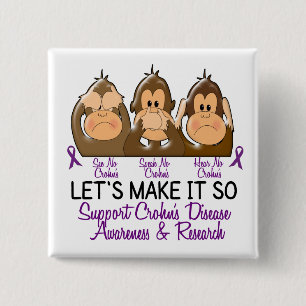 Badge Carré 5 Cm Voyez que parler n'entendez aucune maladie 2 de