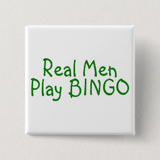 Badge Carré 5 Cm Vrai bingo-test 2 de jeu d'hommes