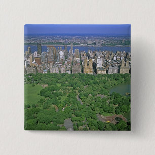 Badge Carré 5 Cm Vue aérienne de Central Park et du côté ouest
