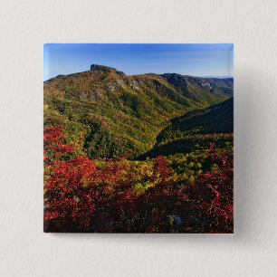 Badge Carré 5 Cm Vue d'automne des gorges de Linville