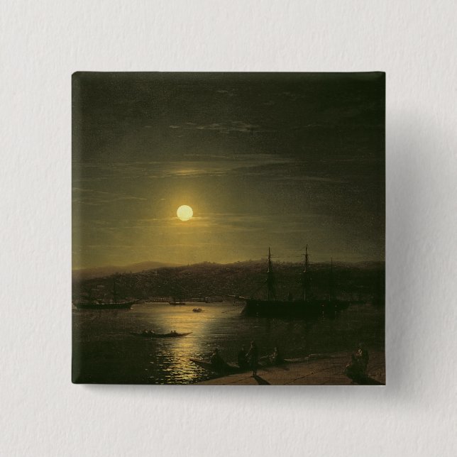 Badge Carré 5 Cm Vue de Constantinople (Devant)