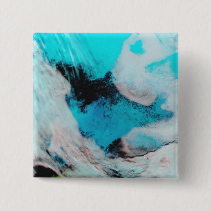 Badge Carré 5 Cm Vue de couleur fausse de Polynya (eau libre)