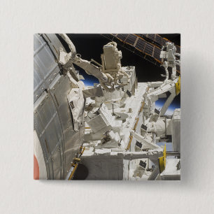 Badge Carré 5 Cm Vue de gros plan des composants