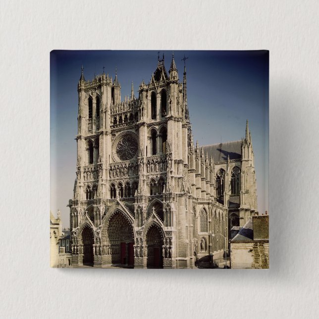 Badge Carré 5 Cm Vue de la façade occidentale, c.1220-70 (Devant)