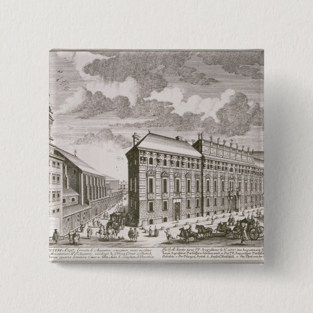 Badge Carré 5 Cm Vue de la représentation de Dorotheergasse (Devant)