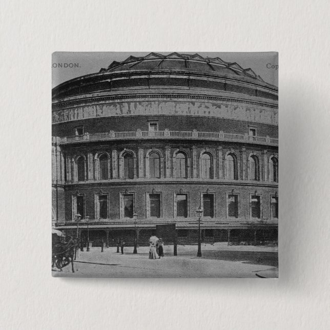 Badge Carré 5 Cm Vue de l'Albert Hall, c.1900 (Devant)