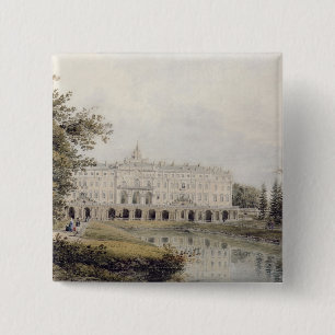 Badge Carré 5 Cm Vue de palais de Strelna près de St Petersburg