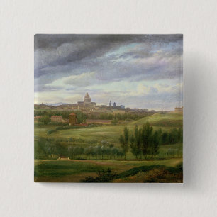 Badge Carré 5 Cm Vue de Paris de butte Cailles aux., Gentilly