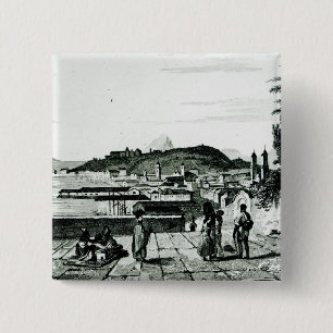 Badge Carré 5 Cm Vue de Rio de Janeiro de l'église