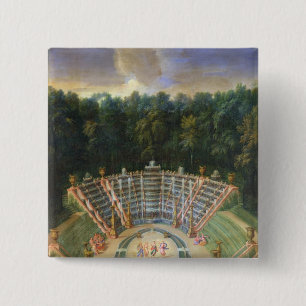 Badge Carré 5 Cm Vue de Salle de Bal