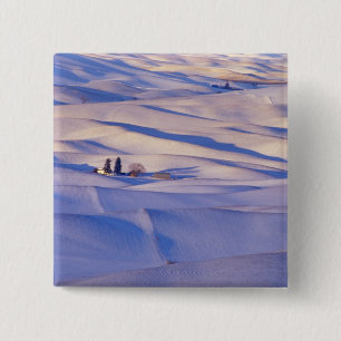 Badge Carré 5 Cm Vue de Steptoe Butte sur les collines ondulantes