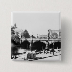 Badge Carré 5 Cm Vue du pont de Moltke